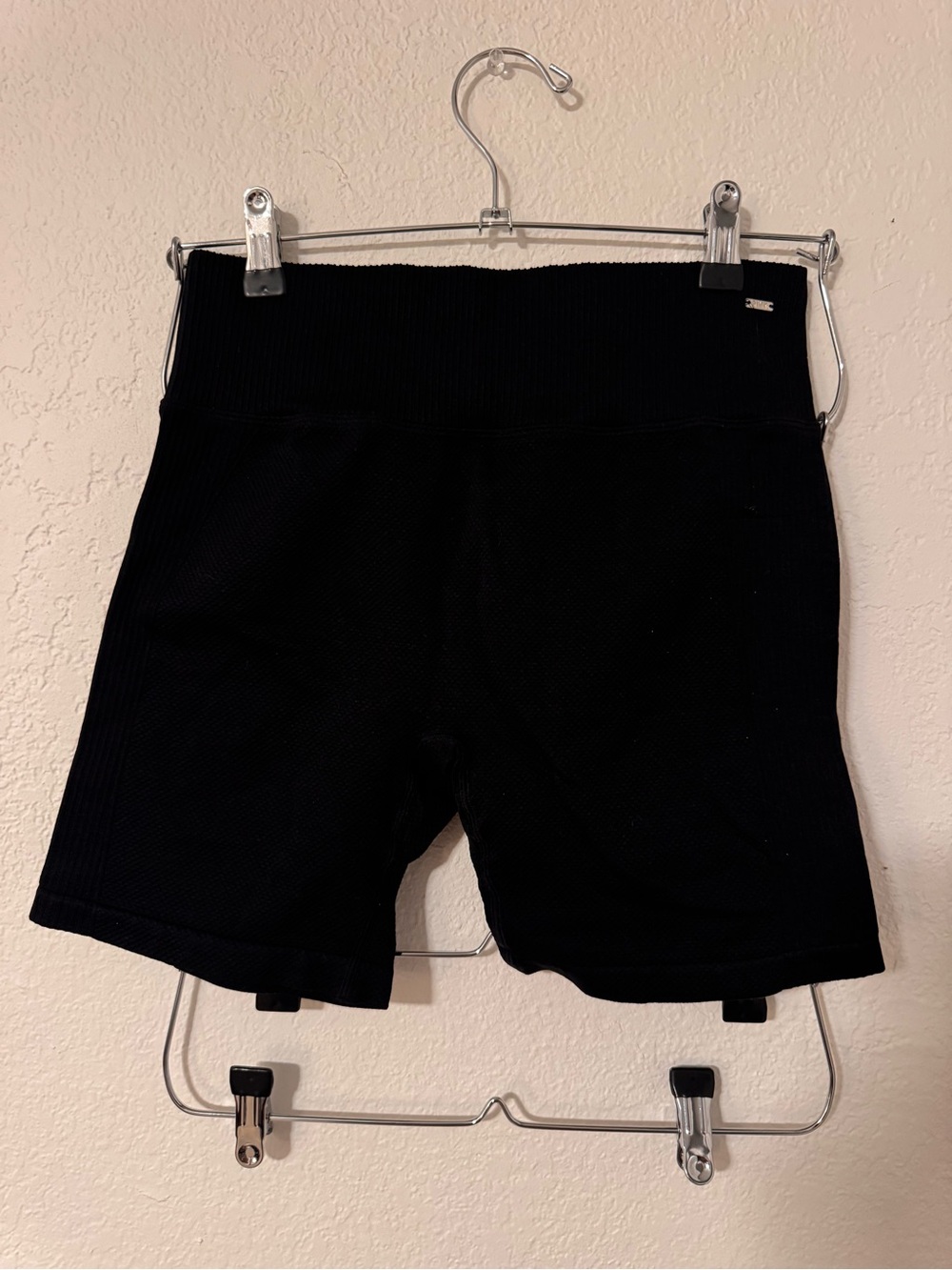 PINK Victoria's Secret Black Ribbed Bike Shorts